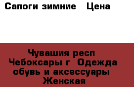 Сапоги зимние › Цена ­ 500 - Чувашия респ., Чебоксары г. Одежда, обувь и аксессуары » Женская одежда и обувь   . Чувашия респ.,Чебоксары г.